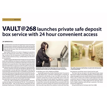 Safe Deposit Box - The Edge | Vault@268 Launches Private Safe Deposit Box Service with 24 Hour Convenient Access